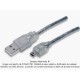 Cable USB A 2.0 a USB mini B 1.8 m